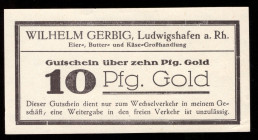Germany Ludwigshafen 10 Pfennig Gold
