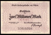 Germany Ludwigshafen 2.000.000 Mark 1923