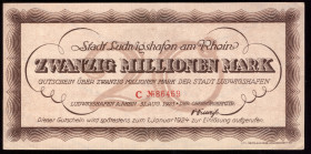Germany Ludwigshafen 20.000.000 Mark 1923