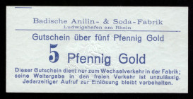 Germany Ludwigshafen 5 Pfennig Gold