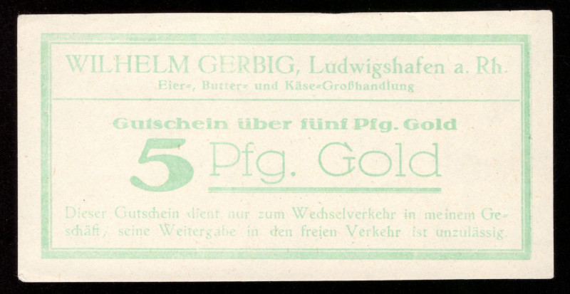 Germany Ludwigshafen 5 Pfennig Gold

Ludwigshafen Badische Anilin & Sodafabrik...