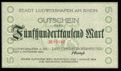 Germany Ludwigshafen 500.000 Mark 1923