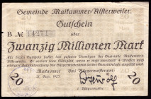 Germany Maikammer-Alsterweiler 20 Million Mark 1923