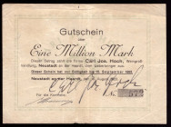 Germany Neustadt An Der Haardt 1.000.000 Mark 1923