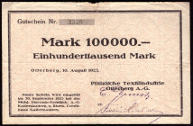 Germany Offerderg 100.000 Mark 1922