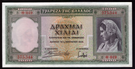 Greece 1000 Drachmai 1939