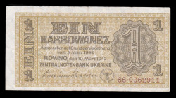 Ukraine Rowno 1 Karbowanez 1942
