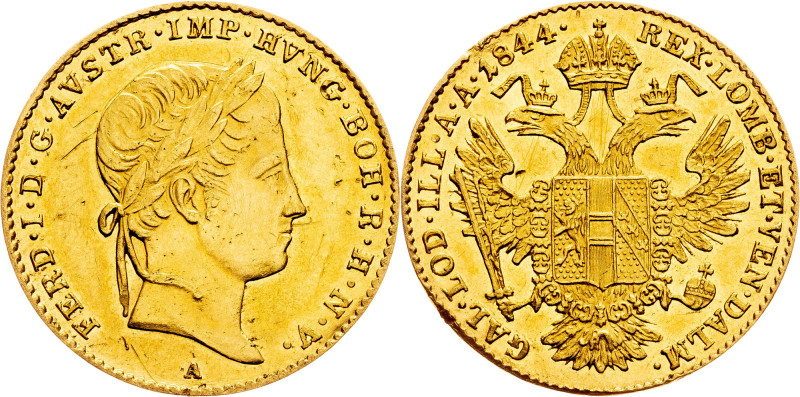 Ferdinand V., 1 Dukat 1844, A, Vienna Category : Gold - Habsburg
Ruler/Area : F...