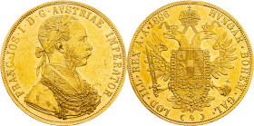 Franz Joseph I., 4 Dukat 1886, Vienna