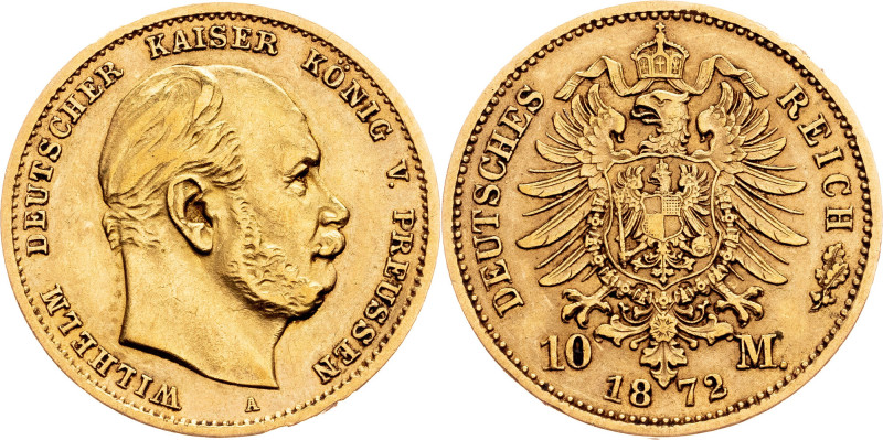 Kingdom of Prussia, 10 Mark 1872, A Category : Gold - Germany
Country/Region : ...