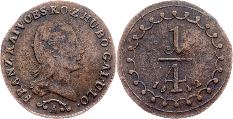 Franz I. (II.), 1/4 Kreuzer 1812, A, Vienna Category : Franz I. (II.) - Collecti...