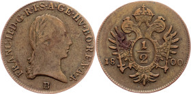 Franz I. (II.), 1/2 Kreuzer 1800, B, Kremnitz