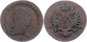 Franz I. (II.), 1/2 Kreuzer 1800, E, Karlsburg