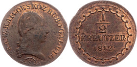 Franz I. (II.), 1/2 Kreuzer 1812, S, Schmöllnitz