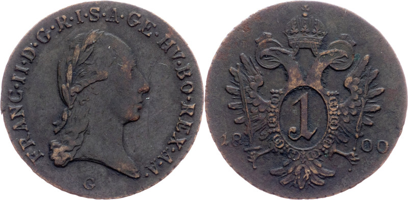 Franz I. (II.), 1 Kreuzer 1800, G, Nagybánya Category : Franz I. (II.) - Collect...