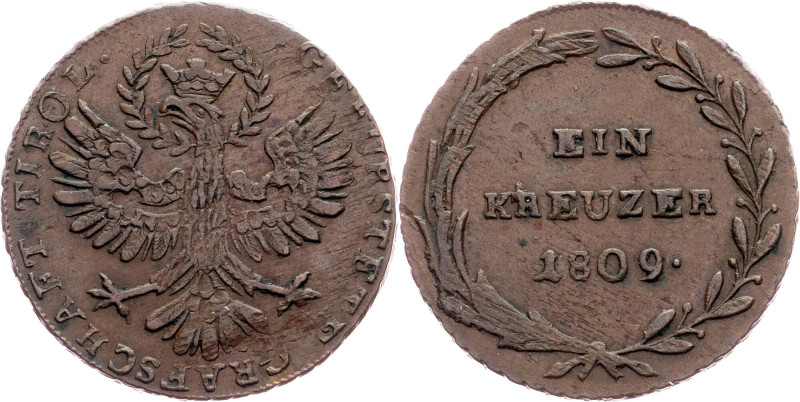 Franz I. (II.), 1 Kreuzer 1809, Hall Category : Franz I. (II.) - Collection (PAR...