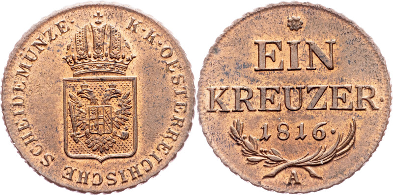 Franz I. (II.), 1 Kreuzer 1816, A, Vienna Category : Franz I. (II.) - Collection...