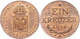Franz I. (II.), 1 Kreuzer 1816, A, Vienna