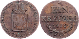 Franz I. (II.), 1 Kreuzer 1816, S, Schmöllnitz