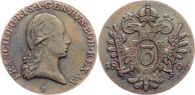 Franz I. (II.), 3 Kreuzer 1800, B, Kremnitz
