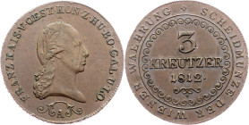 Franz I. (II.), 3 Kreuzer 1812, A, Vienna