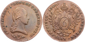 Franz I. (II.), 6 Kreuzer 1800, B, Kremnitz