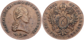 Franz I. (II.), 6 Kreuzer 1800, D, Salzburg