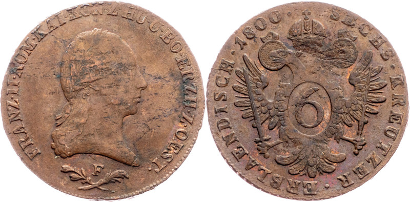 Franz I. (II.), 6 Kreuzer 1800, F, Hall Category : Franz I. (II.) - Collection (...