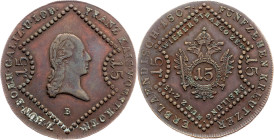 Franz I. (II.), 15 Kreuzer 1807, B, Kremnitz