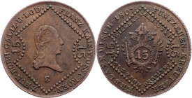 Franz I. (II.), 15 Kreuzer 1807, E, Karlsburg