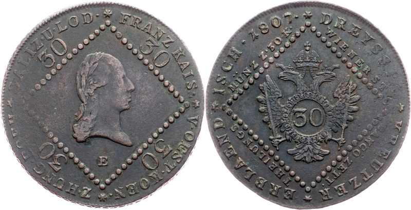 Franz I. (II.), 30 Kreuzer 1807, E, Karlsburg Category : Franz I. (II.) - Collec...
