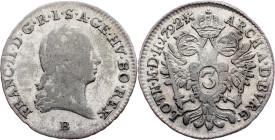 Franz I. (II.), 3 Kreuzer 1792, B, Kremnitz
