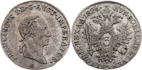 Franz I. (II.), 3 Kreuzer 1826, E, Karlsburg