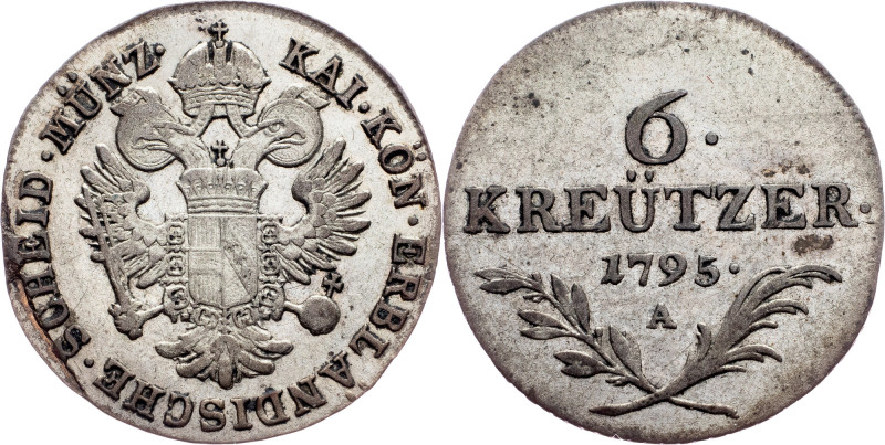 Franz I. (II.), 6 Kreuzer 1795, A, Vienna Category : Franz I. (II.) - Collection...