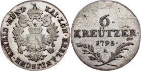 Franz I. (II.), 6 Kreuzer 1795, A, Vienna