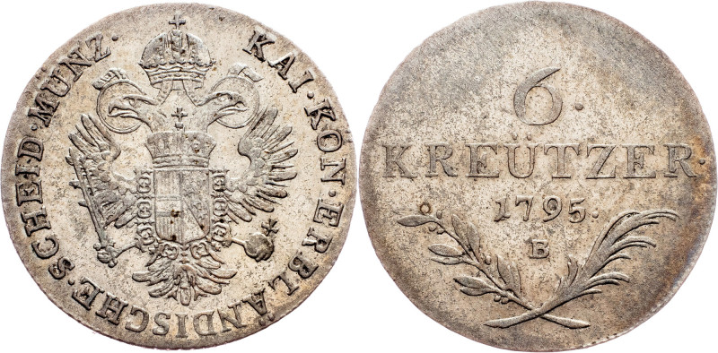 Franz I. (II.), 6 Kreuzer 1795, B, Kremnitz Category : Franz I. (II.) - Collecti...