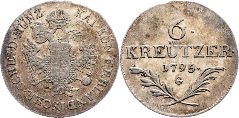 Franz I. (II.), 6 Kreuzer 1795, G, Nagybánya Category : Franz I. (II.) - Collect...