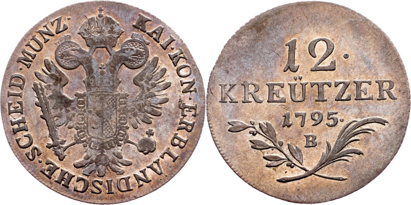 Franz I. (II.), 12 Kreuzer 1795, B, Kremnitz Category : Franz I. (II.) - Collect...