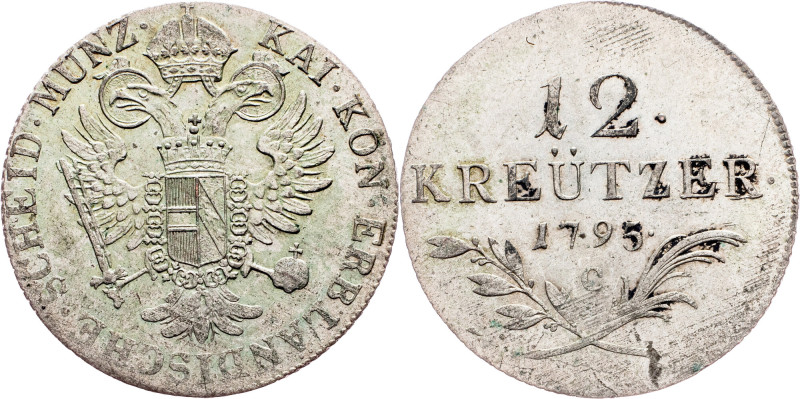 Franz I. (II.), 12 Kreuzer 1795, C, Prague Category : Franz I. (II.) - Collectio...