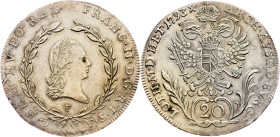 Franz I. (II.), 20 Kreuzer 1793, F, Hall