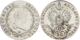 Franz I. (II.), 20 Kreuzer 1802, H, Günzburg