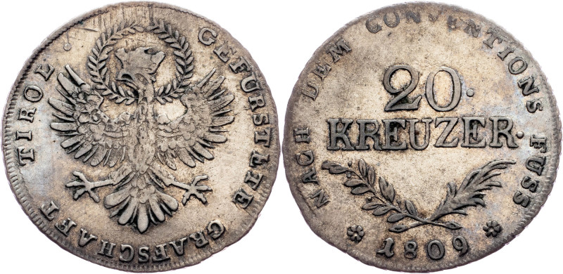 Franz I. (II.), 20 Kreuzer 1809, Hall Category : Franz I. (II.) - Collection (PA...