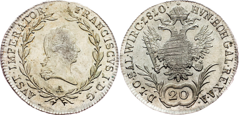 Franz I. (II.), 20 Kreuzer 1810, A, Vienna Category : Franz I. (II.) - Collectio...
