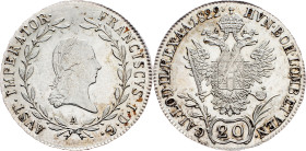 Franz I. (II.), 20 Kreuzer 1822, A, Vienna