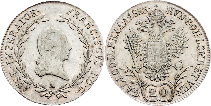 Franz I. (II.), 20 Kreuzer 1823, A, Vienna Category : Franz I. (II.) - Collectio...