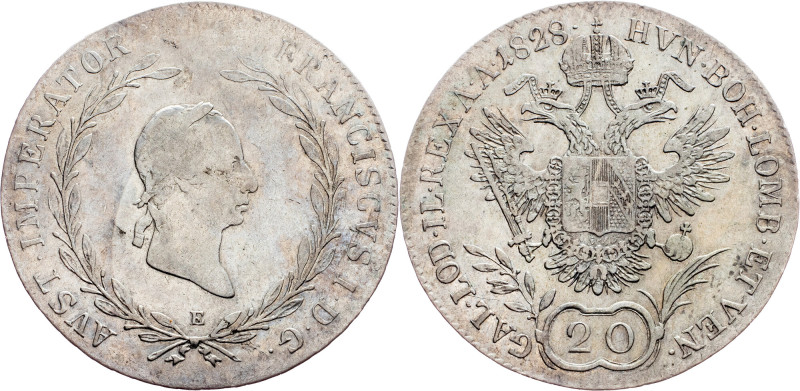 Franz I. (II.), 20 Kreuzer 1828, E, Karlsburg Category : Franz I. (II.) - Collec...