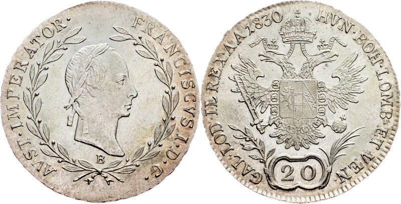 Franz I. (II.), 20 Kreuzer 1830, B, Kremnitz Category : Franz I. (II.) - Collect...