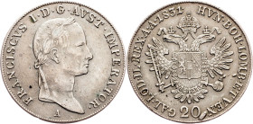 Franz I. (II.), 20 Kreuzer 1831, A, Vienna