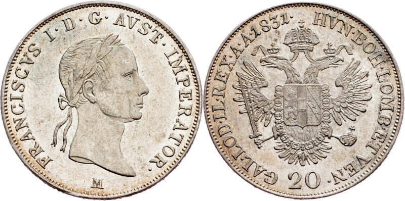 Franz I. (II.), 20 Kreuzer 1831, M, Milan Category : Franz I. (II.) - Collection...