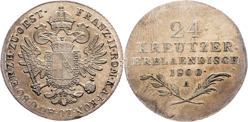 Franz I. (II.), 24 Kreuzer 1800, A, Vienna Category : Franz I. (II.) - Collectio...